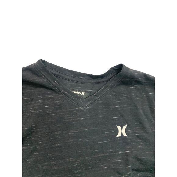 Medium Hurley Boys V-Neck Gray Charcoal Heathered New Soft Tshirt Short Sleeve - Picture 3 of 5